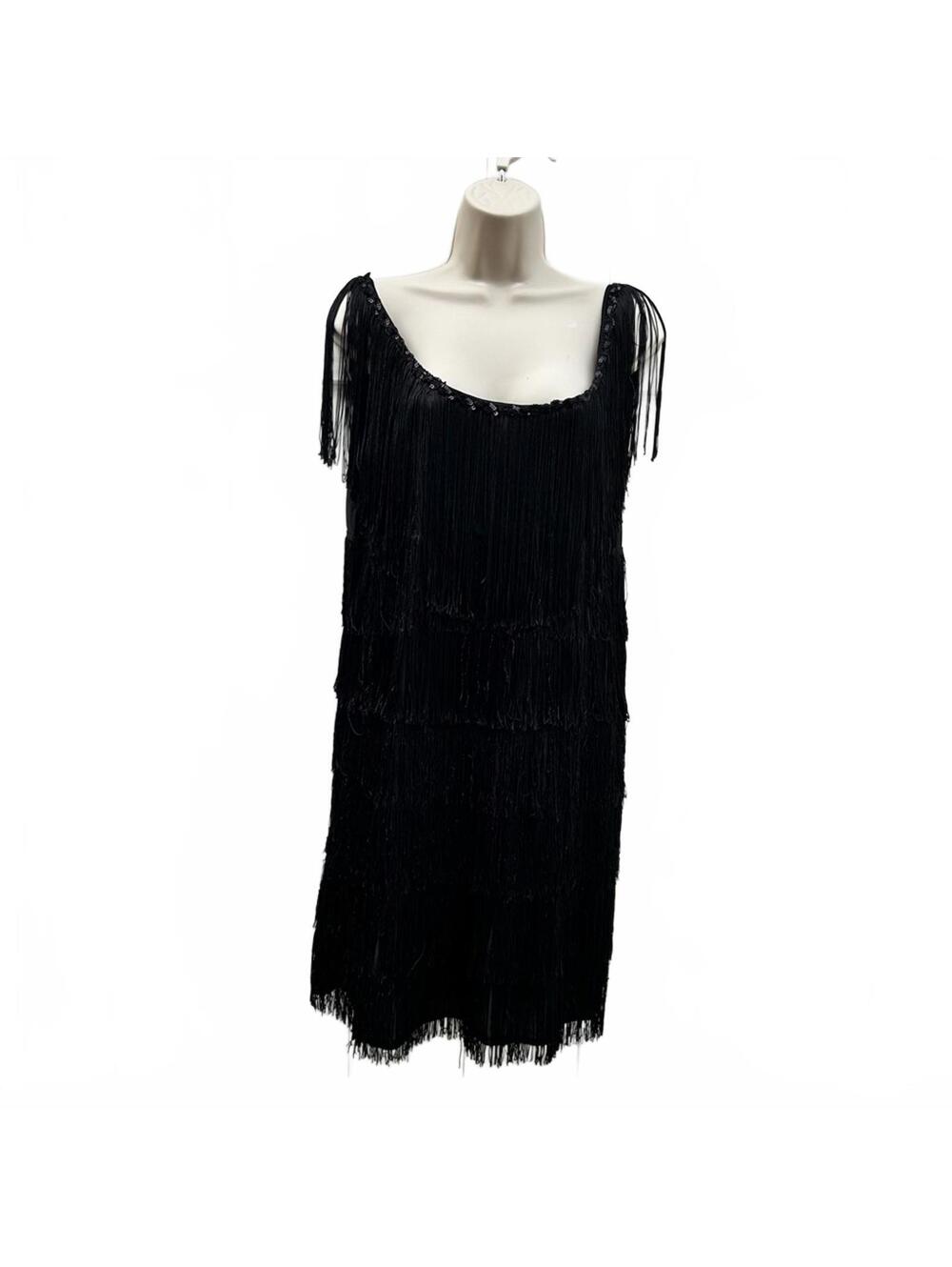 California Costumes 1920s Flapper Fringe Dress | Black | Size Large